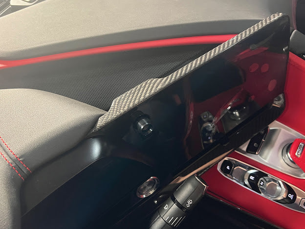 2020+ CORVETTE C8 CARBON FIBER RADIO GPS NAVIGATION SCREEN COVER
